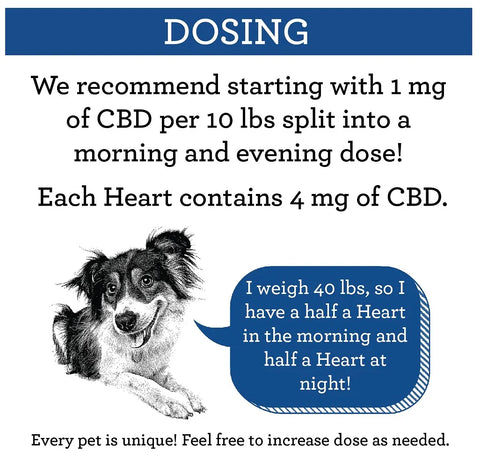 Pumpkin CBD Dog Treat Hearts (4mg)
